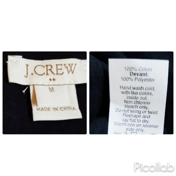 J.Crew Black Sequin Front Tee - Picture 6 of 6
